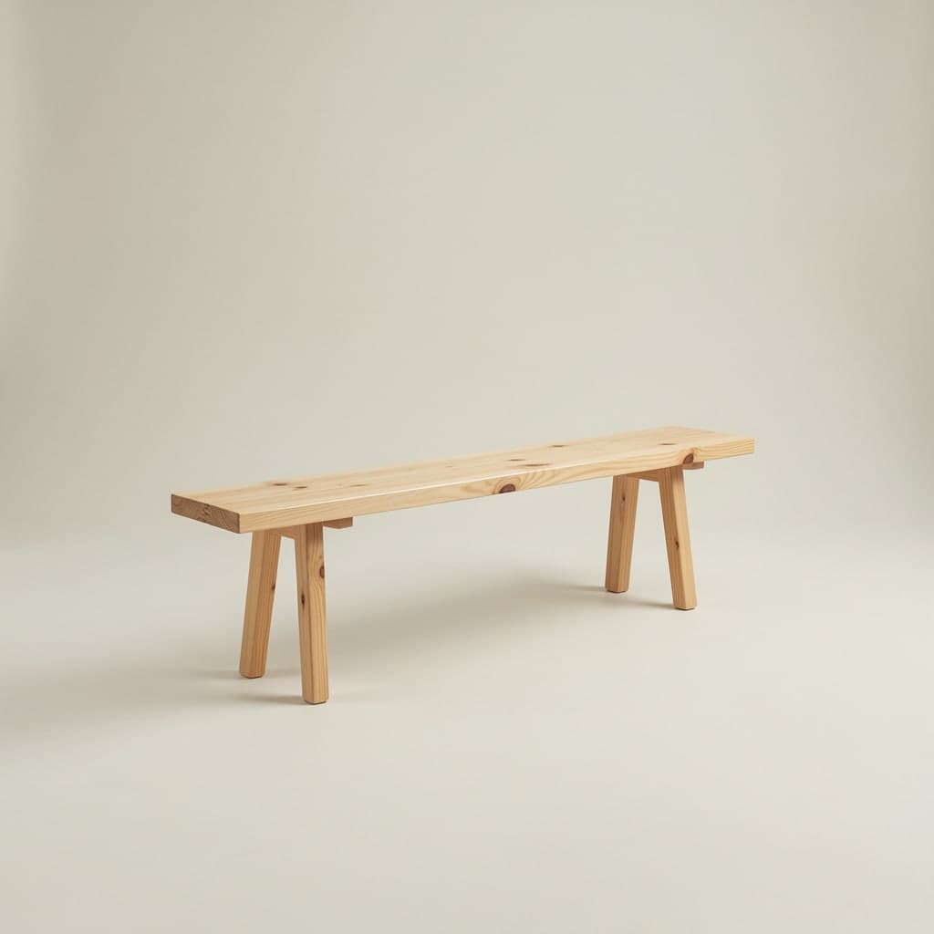 Benk Pine Bench - View 1