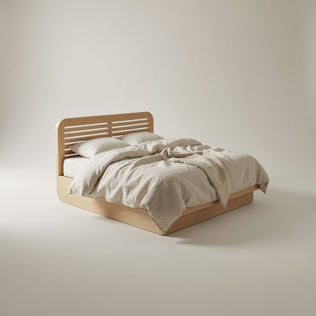 Hvile Oak Bed - View 1