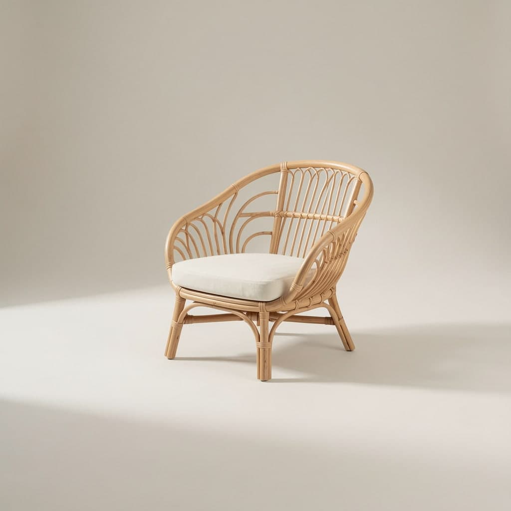 Kurva Rattan Lounge Chair - View 1